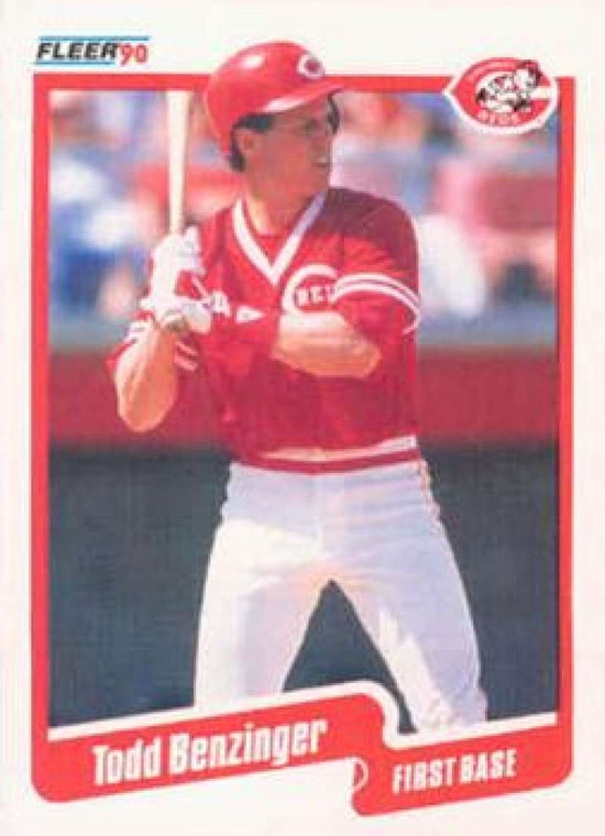 1990 Fleer #413 Todd Benzinger UER VG Cincinnati Reds 