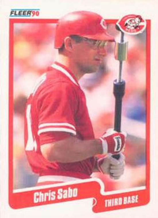 1990 Fleer #433 Chris Sabo VG Cincinnati Reds 