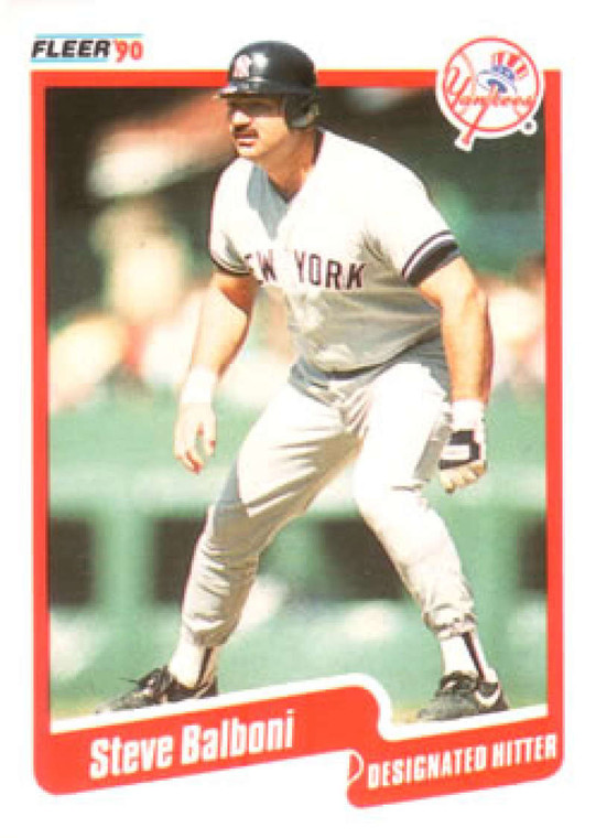 1990 Fleer #436 Steve Balboni VG New York Yankees 