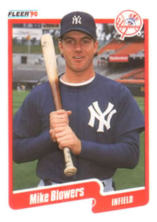 1990 Fleer #438 Mike Blowers VG RC Rookie New York Yankees 