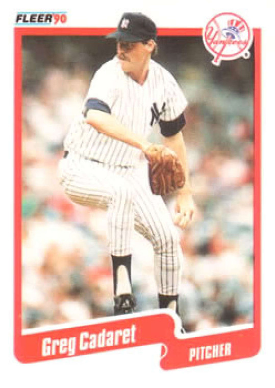 1990 Fleer #440 Greg Cadaret VG New York Yankees 