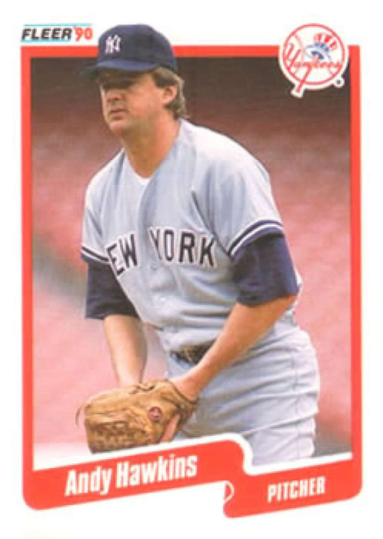 1990 Fleer #445 Andy Hawkins VG New York Yankees 