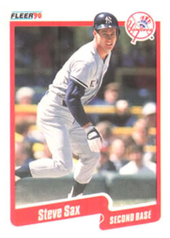 1990 Fleer #455 Steve Sax VG New York Yankees 