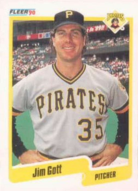 1990 Fleer #466 Jim Gott VG Pittsburgh Pirates 