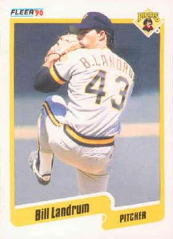 1990 Fleer #472 Bill Landrum VG Pittsburgh Pirates 