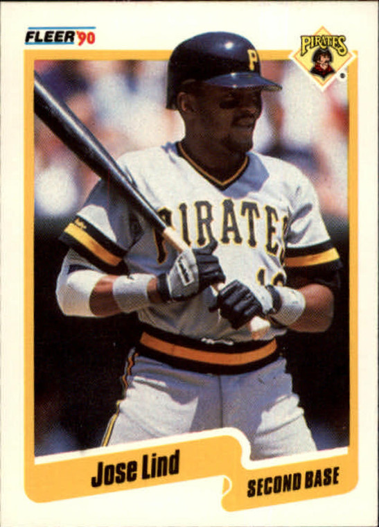 1990 Fleer #474 Jose Lind VG Pittsburgh Pirates 