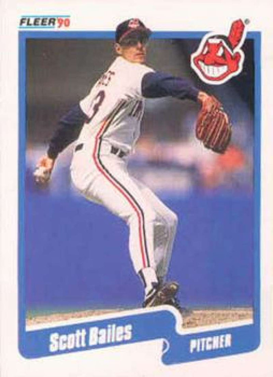 1990 Fleer #484 Scott Bailes VG Cleveland Indians 