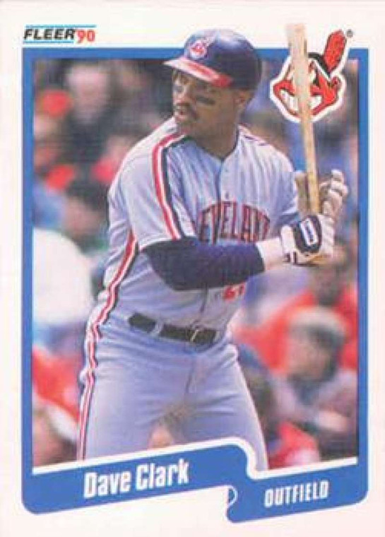 1990 Fleer #490 Dave Clark VG Cleveland Indians 
