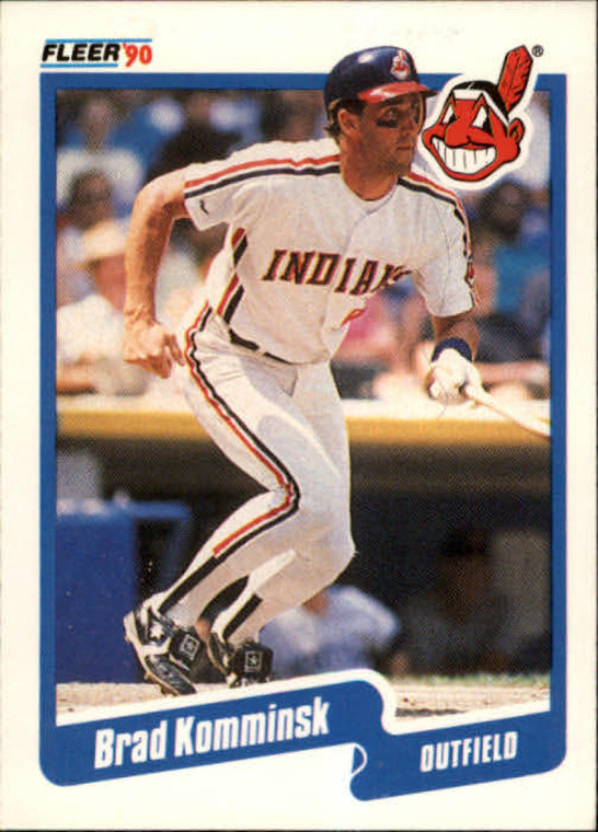 1990 Fleer #496 Brad Komminsk VG Cleveland Indians 