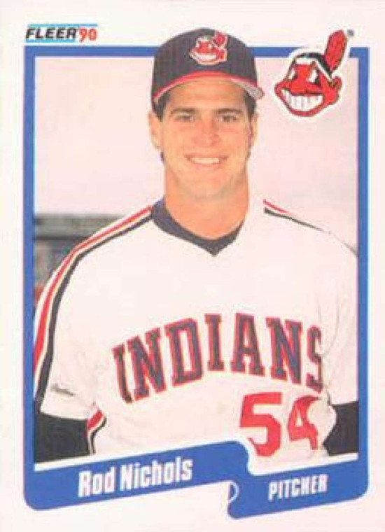 1990 Fleer #497 Rod Nichols VG Cleveland Indians 