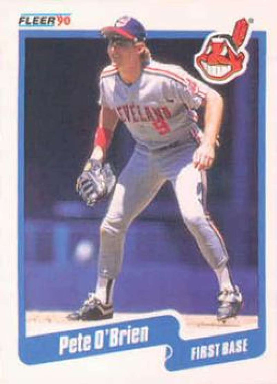 1990 Fleer #498 Pete O'Brien VG Cleveland Indians 