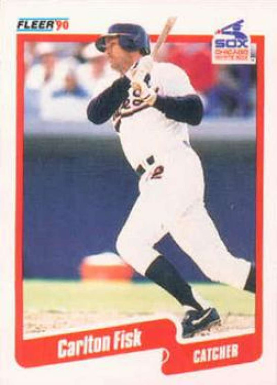 1990 Fleer #530 Carlton Fisk UER VG Chicago White Sox 