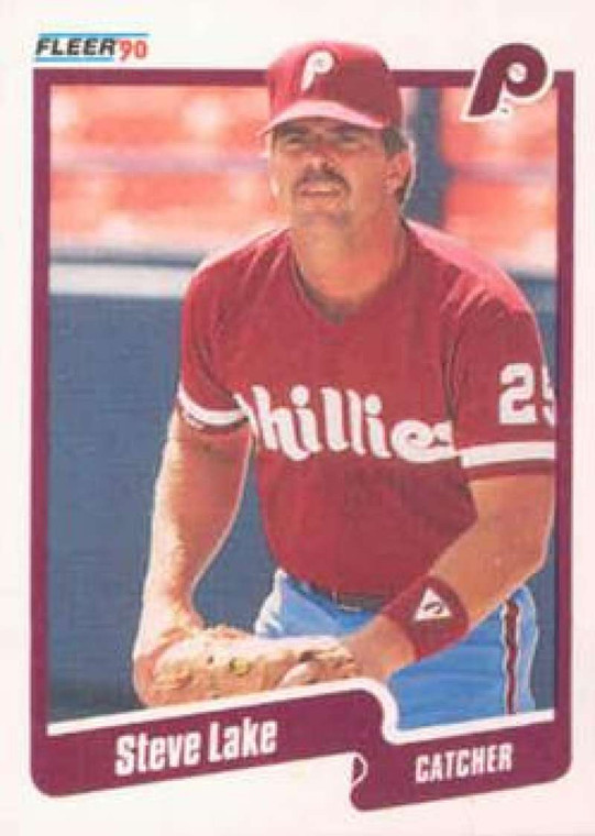 1990 Fleer #566 Steve Lake VG Philadelphia Phillies 