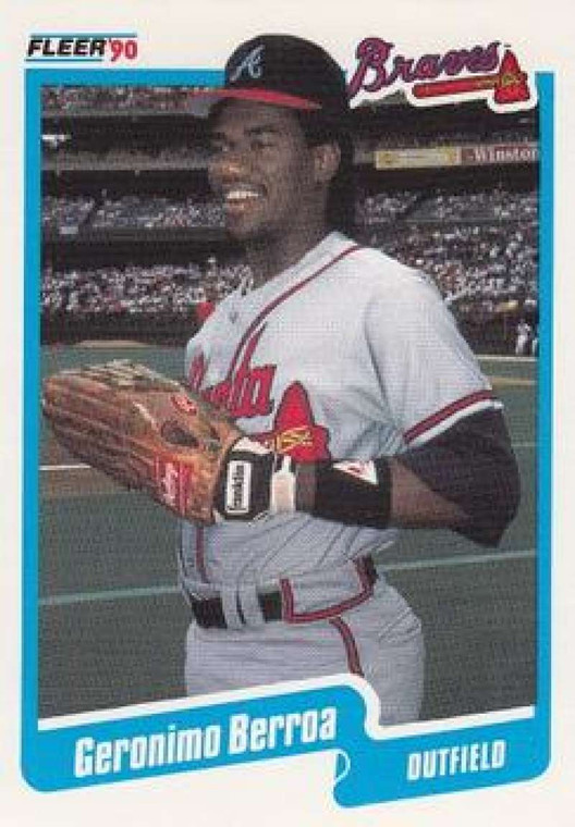 1990 Fleer #575 Geronimo Berroa VG Atlanta Braves 