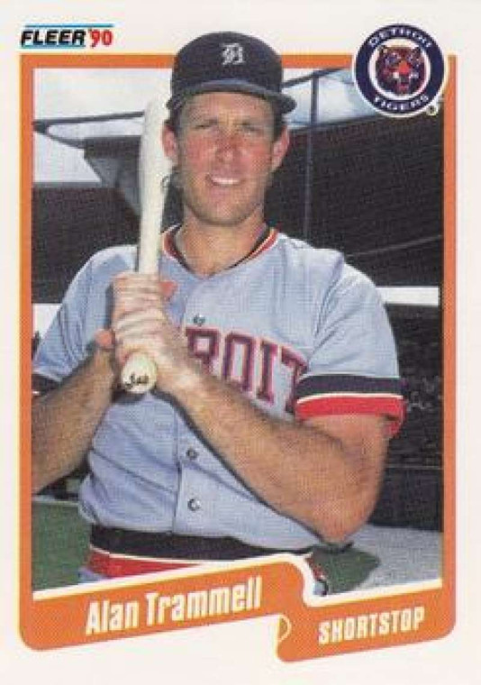 1990 Fleer #617 Alan Trammell VG Detroit Tigers 