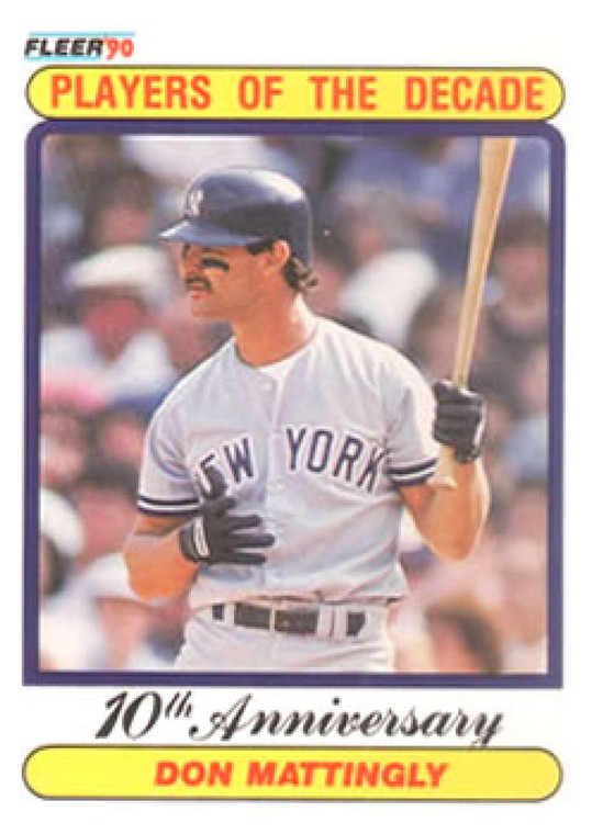 1990 Fleer #626 Don Mattingly 1985 VG New York Yankees 