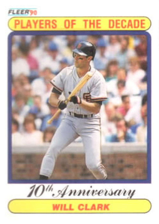 1990 Fleer #630b Will Clark 1989 COR VG San Francisco Giants 