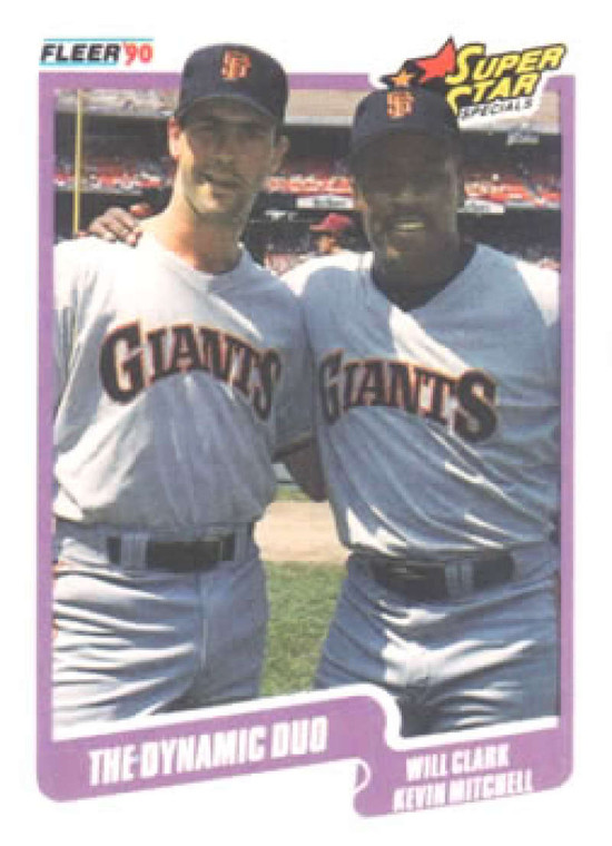 1990 Fleer #637 Will Clark/Kevin Mitchell The Dynamic Duo VG San Francisco Giants 