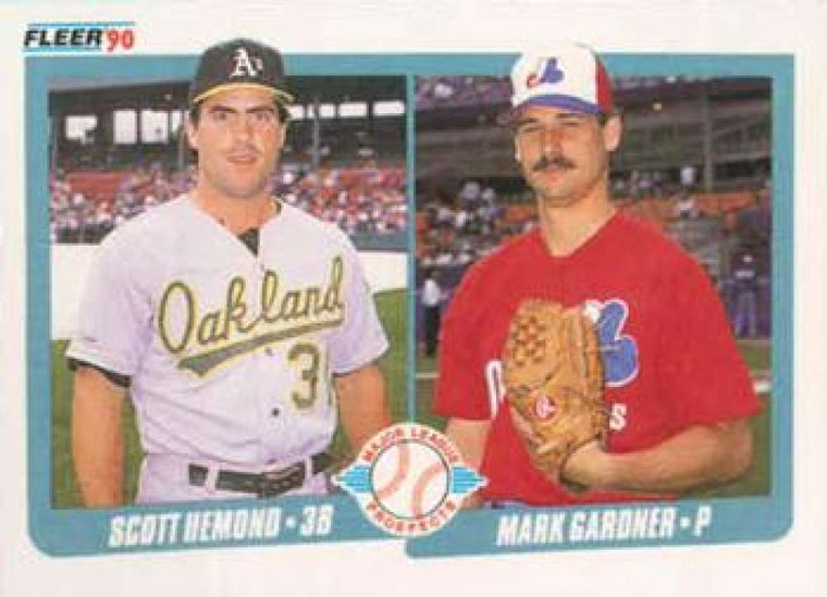 1990 Fleer #646 Scott Hemond/Mark Gardner VG RC Rookie Oakland Athletics/Montreal Expos 