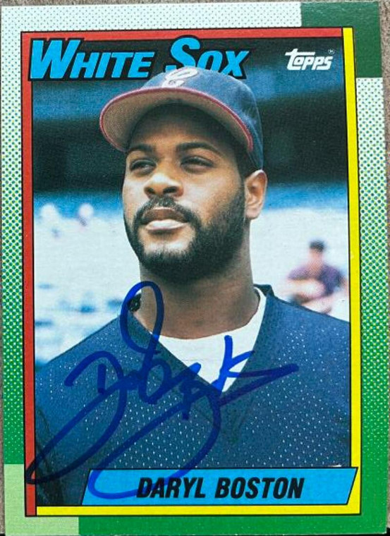 Daryl Boston Autographed 1990 Topps #524