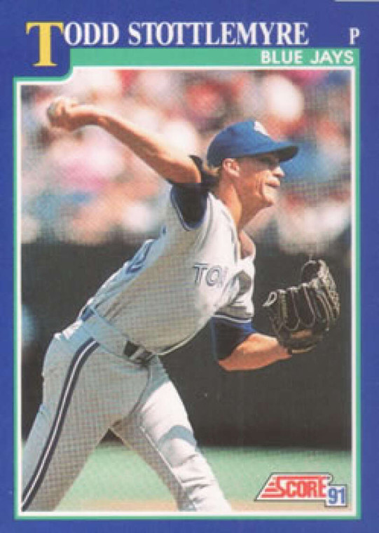 1991 Score #39 Todd Stottlemyre VG Toronto Blue Jays 