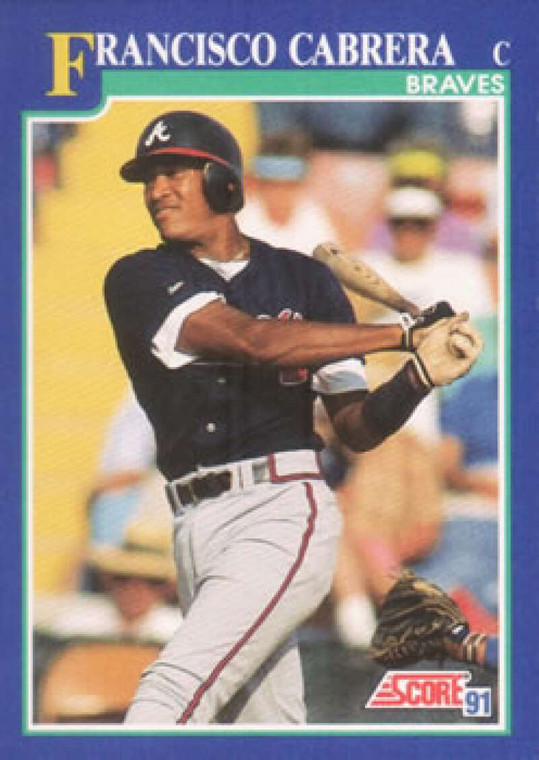 1991 Score #63 Francisco Cabrera VG Atlanta Braves 