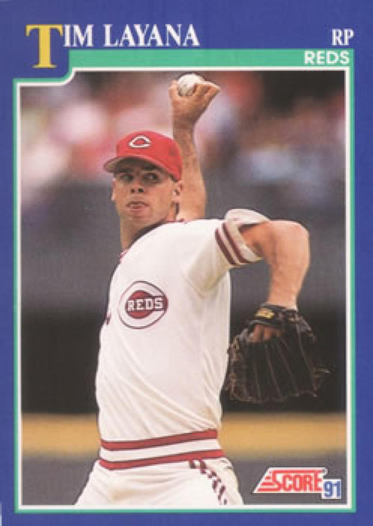 1991 Score #64 Tim Layana VG Cincinnati Reds 