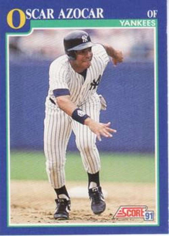 1991 Score #72 Oscar Azocar VG New York Yankees 