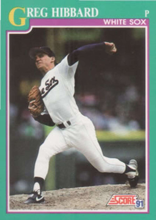 1991 Score #128 Greg Hibbard VG Chicago White Sox 
