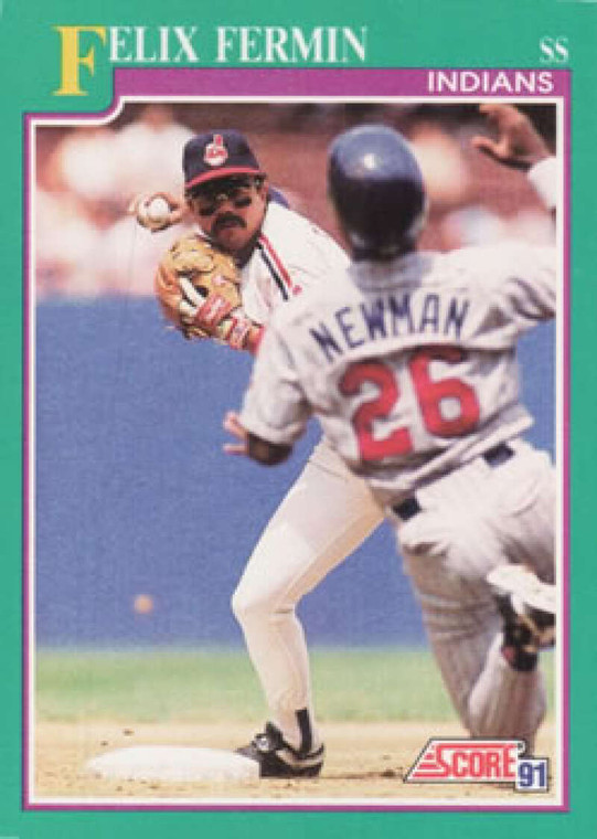 1991 Score #139 Felix Fermin VG Cleveland Indians 