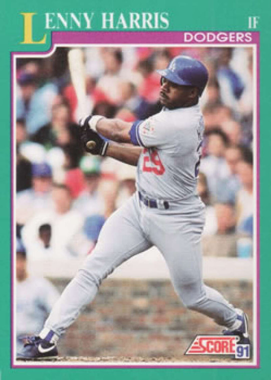 1991 Score #144 Lenny Harris VG Los Angeles Dodgers 