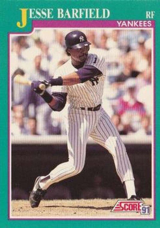 1991 Score #148 Jesse Barfield VG New York Yankees 