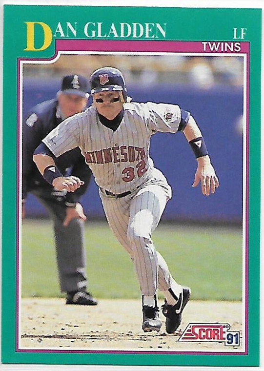 1991 Score #163 Dan Gladden VG Minnesota Twins 