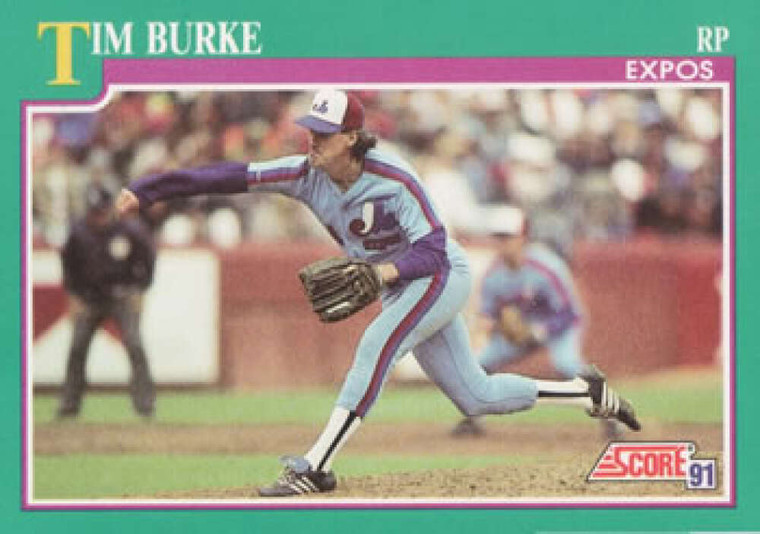1991 Score #181 Tim Burke VG Montreal Expos 