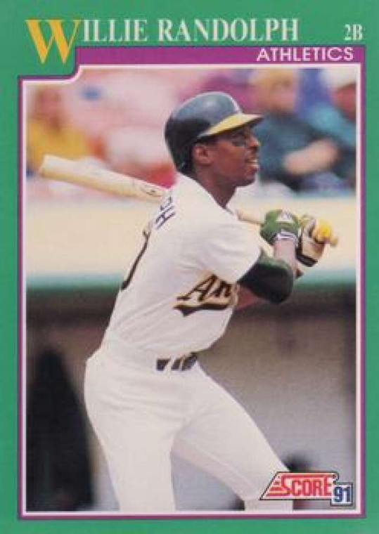 1991 Score #194 Willie Randolph VG Oakland Athletics 