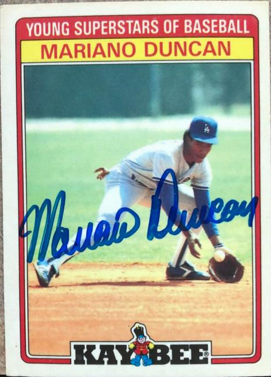 Mariano Duncan Autographed 1986 Kay Bee #8