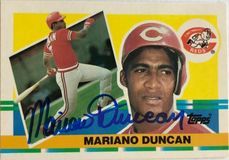 Mariano Duncan Autographed 1990 Topps Big #243
