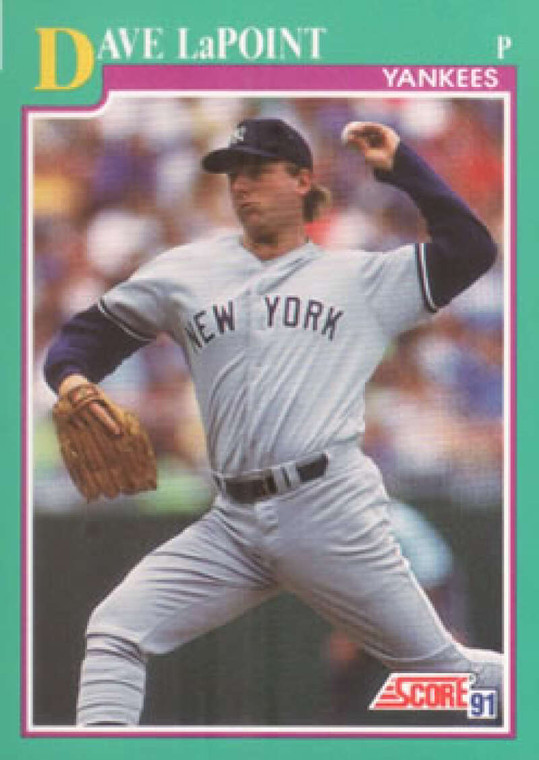 1991 Score #218 Dave LaPoint VG New York Yankees 