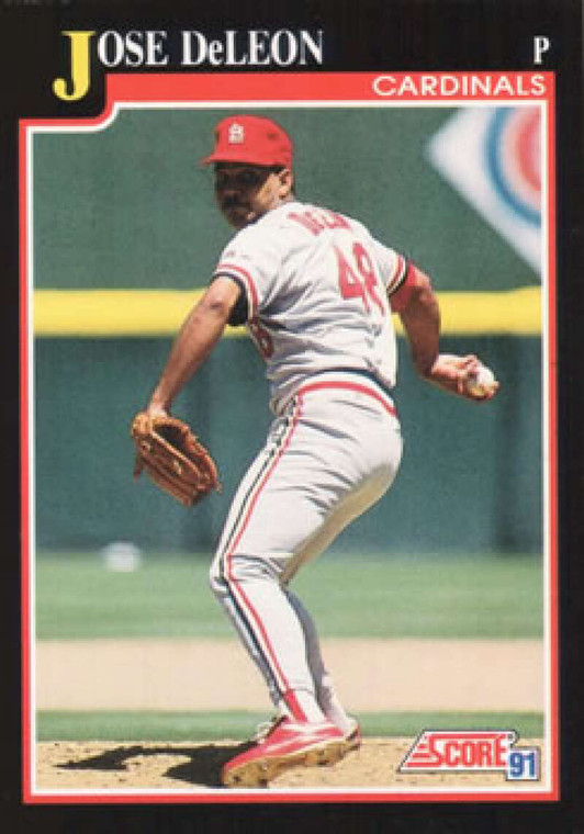 1991 Score #221 Jose DeLeon VG St. Louis Cardinals 