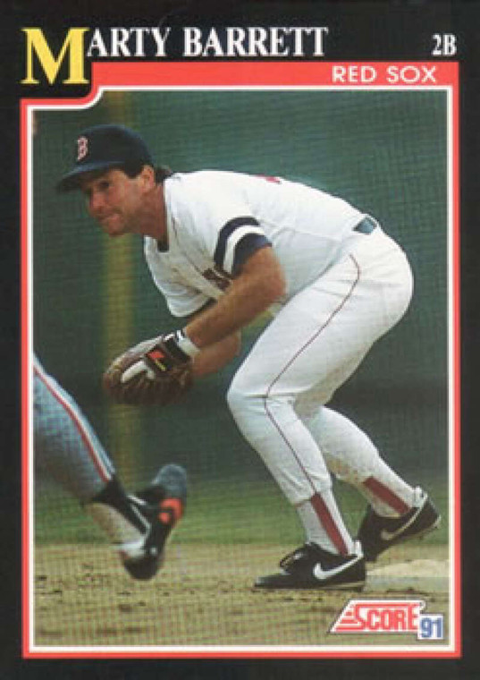 1991 Score #228 Marty Barrett VG Boston Red Sox 