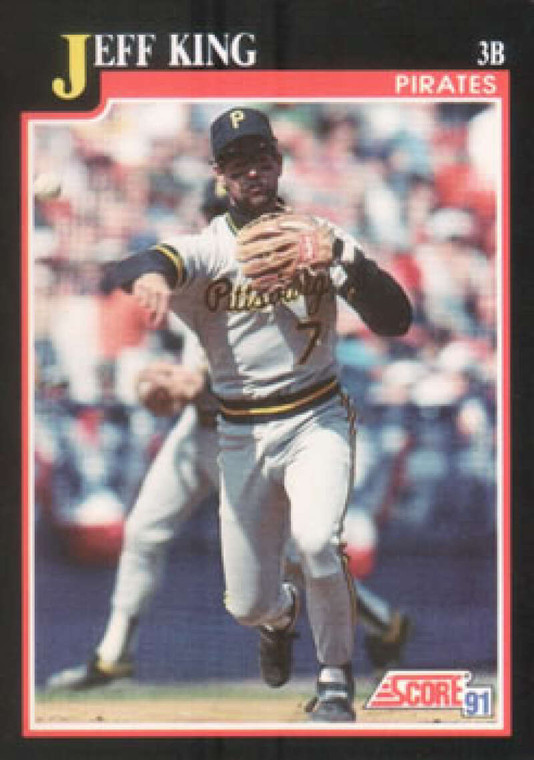 1991 Score #244 Jeff King VG Pittsburgh Pirates 