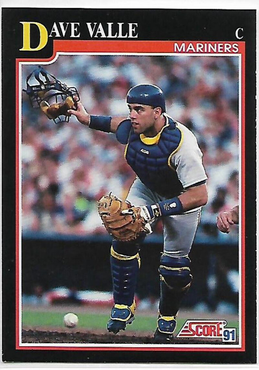 1991 Score #262 Dave Valle VG Seattle Mariners 