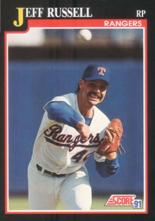 SOLD 63088 1991 Score #277 Jeff Russell VG Texas Rangers 