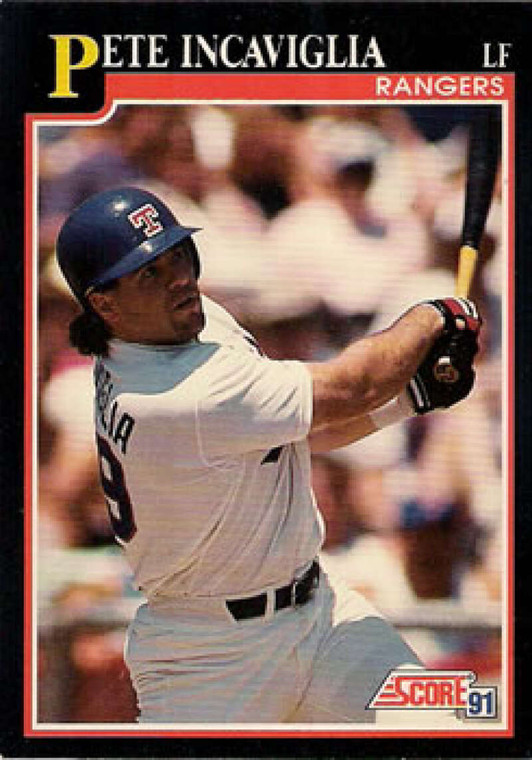 1991 Score #278 Pete Incaviglia VG Texas Rangers 