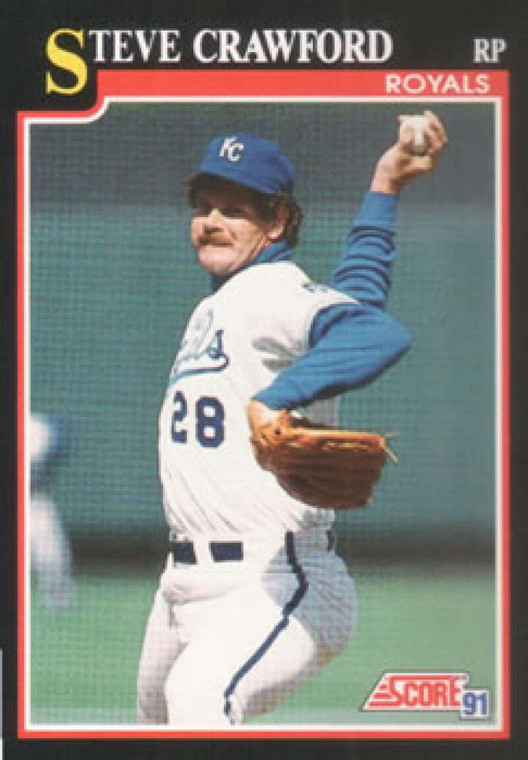 1991 Score #287 Steve Crawford VG Kansas City Royals 