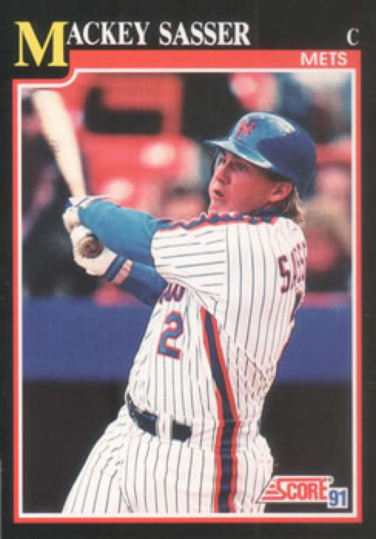 1991 Score #307 Mackey Sasser VG New York Mets 