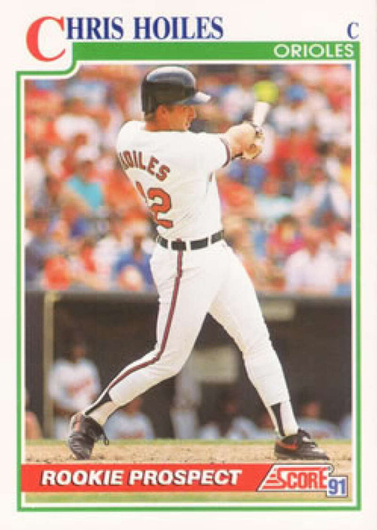 1991 Score #334 Chris Hoiles VG Baltimore Orioles 