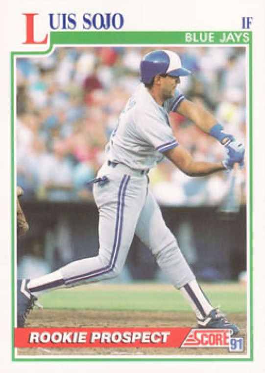 1991 Score #342 Luis Sojo VG Toronto Blue Jays 