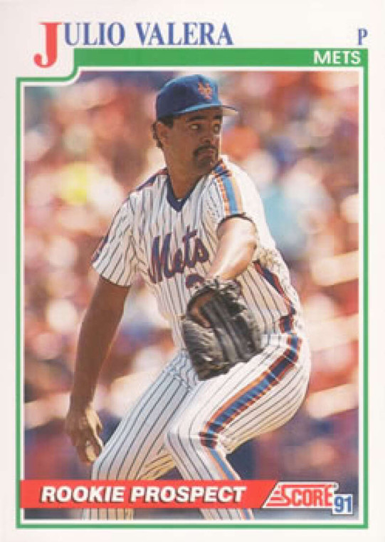 1991 Score #353 Julio Valera UER VG New York Mets 