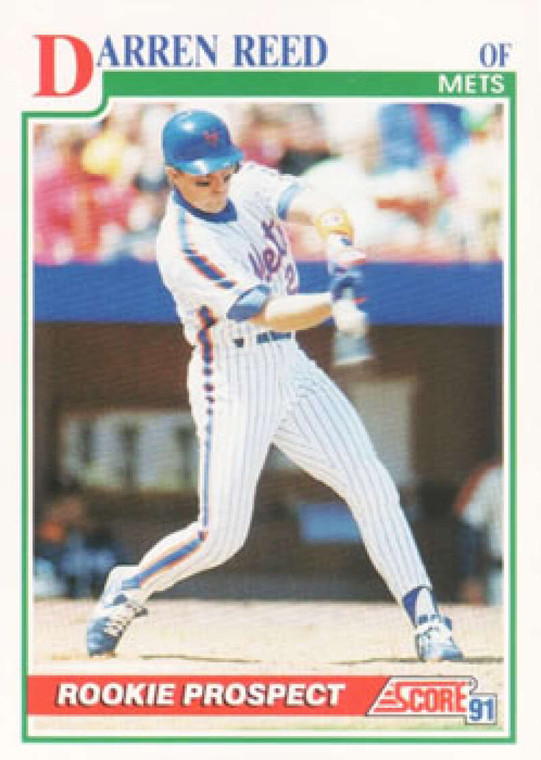 1991 Score #368 Darren Reed VG New York Mets 